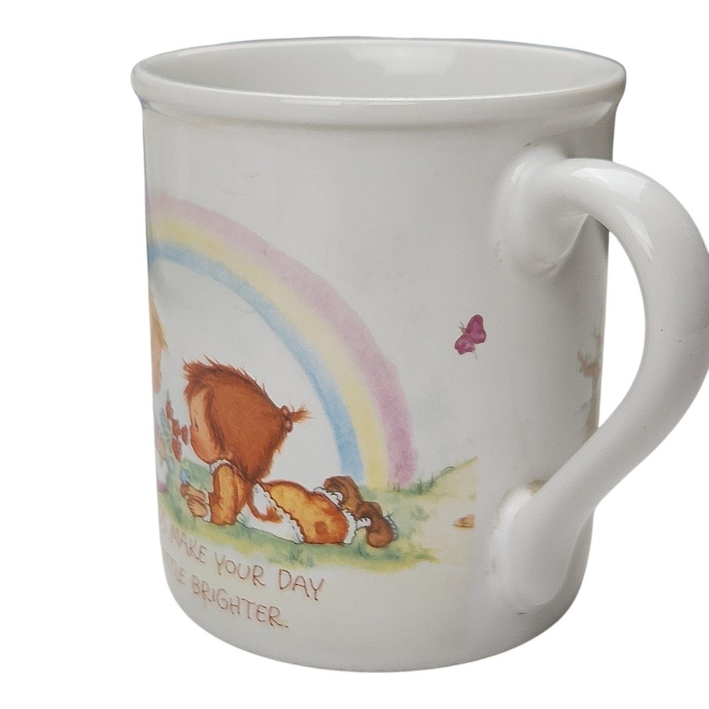 Vintage 1983 Hallmark Mug Mates Betsey Clark White Rainbow Friendship Kawaii 80s - Picture 3 of 7